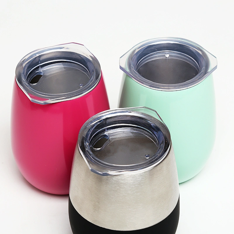 High Quality stainless steel glass spraying plastics wine glass 9oz beer mug drinking cups/mugs