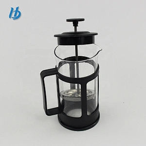 Simple camping coffee pot,glass coffee pot with fancy design customized logo