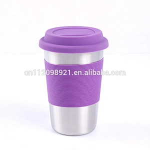 Amazon hot selling Wholesale single wall stainless steel cups coffee cup customized logo color
