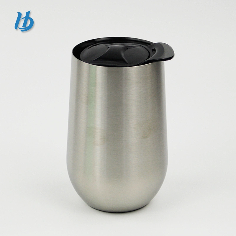 China xinmin glassware stocked patterned mini  stainless steel stemless wine glasses