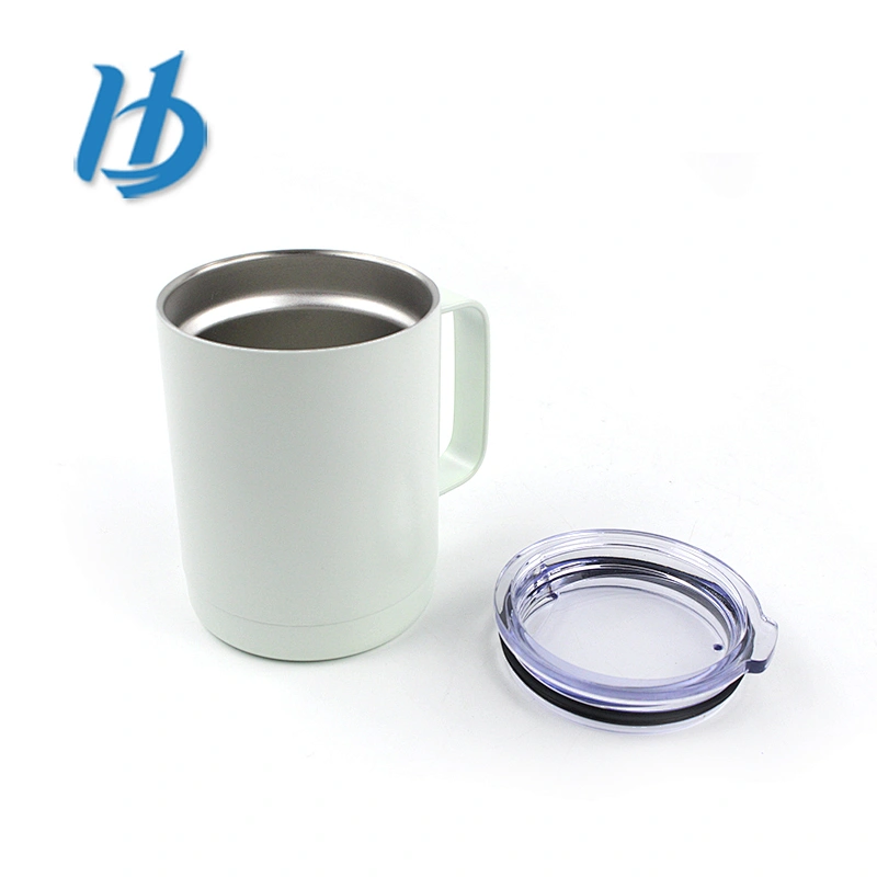 Professional manufacture personalized insulated stainless steel powder coated thermos coffee mug with lid