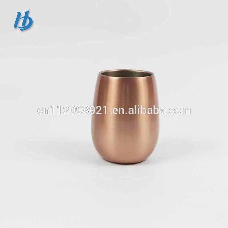 2019 new products 304 stainless steel mug electroplated wine glass set with free sample