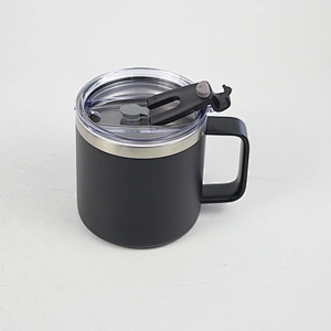 Hibour 14oz Stainless Steel Double Wall Vacuum Sealed Insulated Coffee Mug With Handle