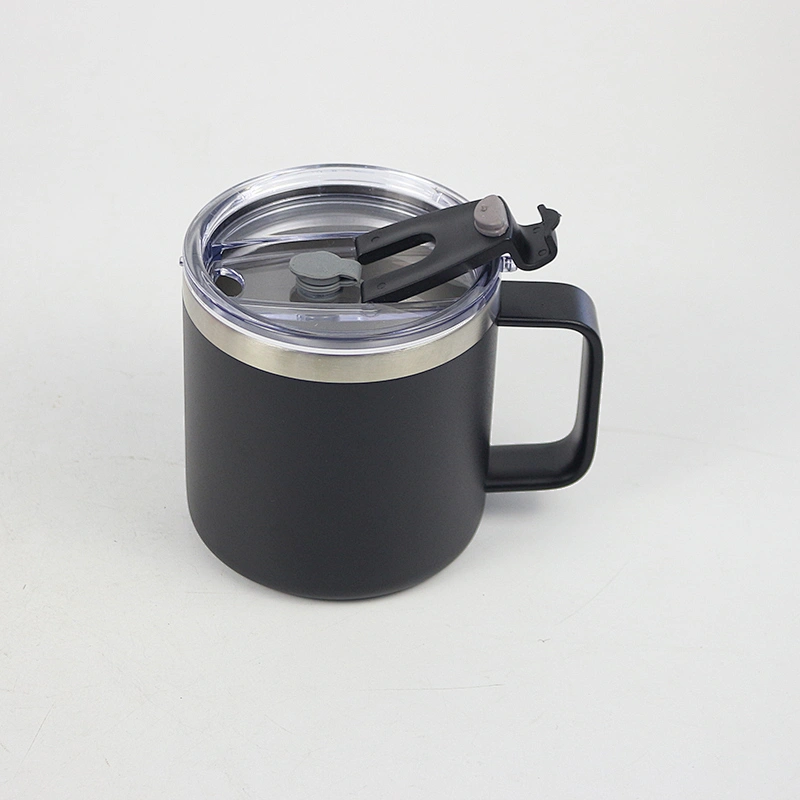 Hibour 14oz Stainless Steel Double Wall Vacuum Sealed Insulated Coffee Mug With Handle