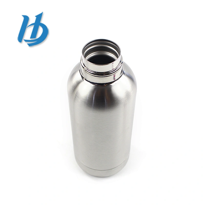 China wholesale silver color 304 stainless steel sports bottle