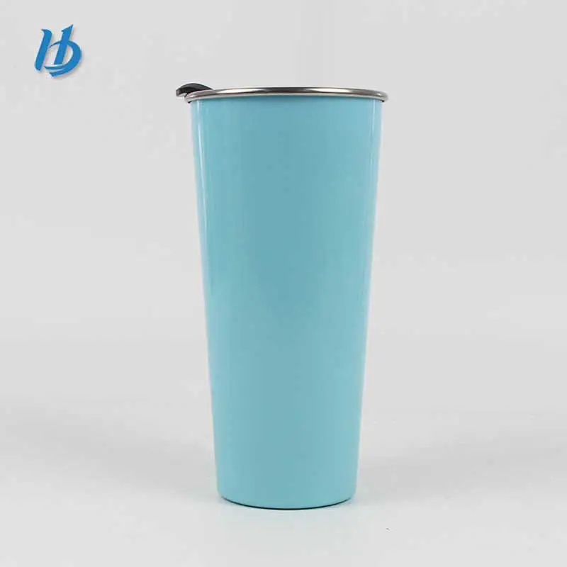 2017 factory direct sale double wall stainless steel vacuum 520ml coffee cup with lid