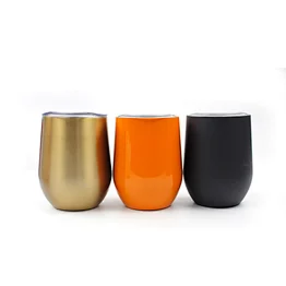 hot selling   stainless steel insulated wine glass  thermal glass  etched wine glass wholesale