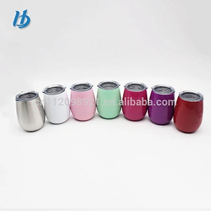 9oz double wall stainless steel vacuum wine mug coffee cup with Customized Wholesale