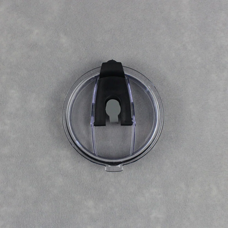 Latest plastic silica gel transparent cup cover stainless steel insulation Cup sliding cover plastic sliding lid