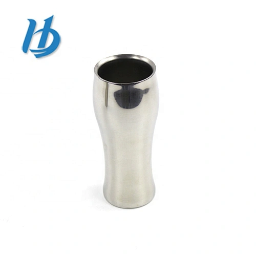 Double wall 304 stainless steel vacuum beer mug with mirror or matte surface insulated S/S wine glasses