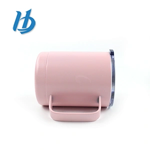 Professional manufacture personalized insulated stainless steel powder coated thermos coffee mug with lid