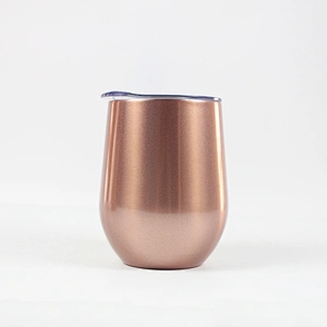 double wall stainless steel vacuum wine cups with lid fashionable beer mug coffee mug milk cup with good quality