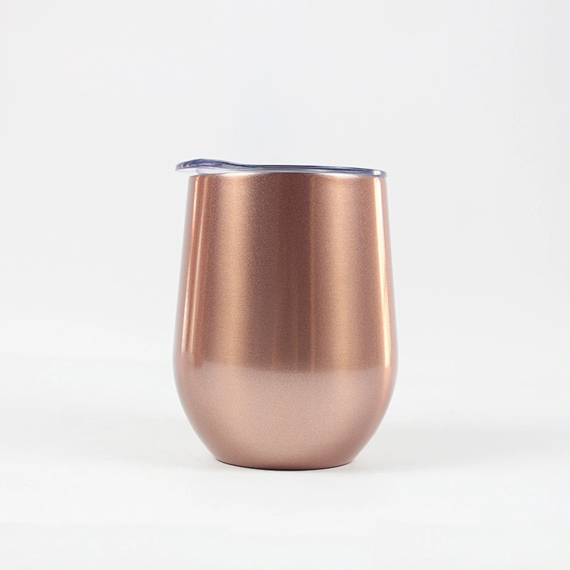 double wall stainless steel vacuum wine cups with lid fashionable beer mug coffee mug milk cup with good quality
