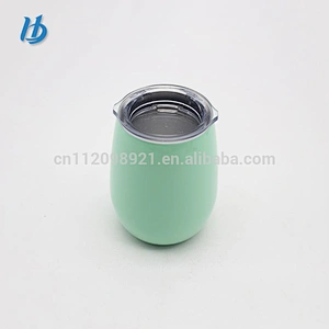9oz double wall stainless steel vacuum wine mug coffee cup with Customized Wholesale