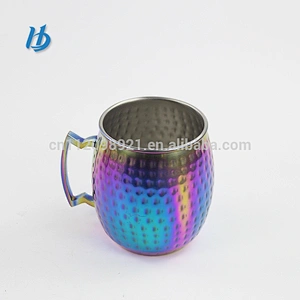 Personalized coffee mug ,stainless steel plated copper glass with handle wholesale