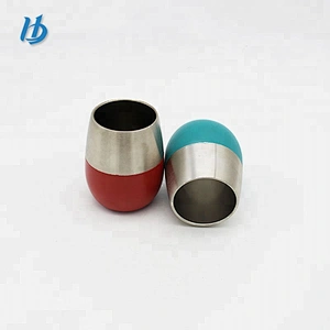 2017 newest design 9oz 18/8 double wall stainless stemless wine glass for hot selling on Amazon with customized color