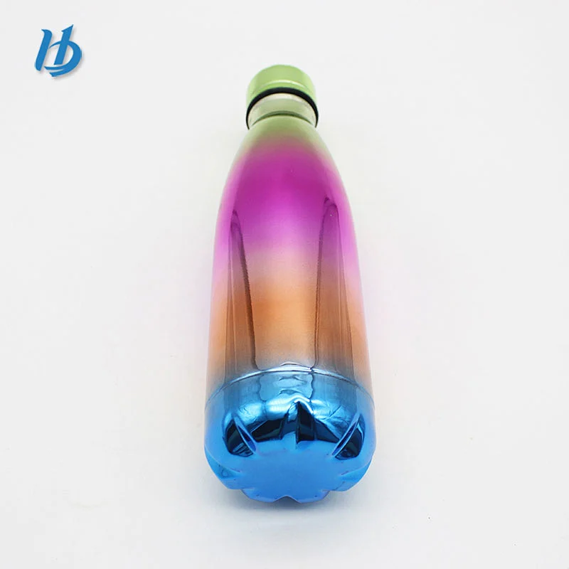 2017 newly portable stainless steel sport water bottle fashionable vacuum bottle cola shaped bottle with customized design