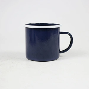 New hot selling stainless steel single rolled rim mug metal mug with handle eco mug