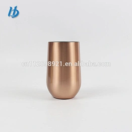 Yongkang factory OEM creative 304 stainless steel mug electroplated wine glass double wall mug stainless