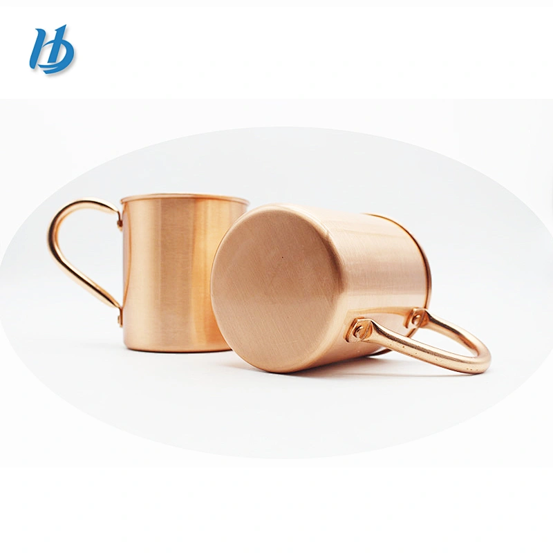 Hot Selling High Quality Moscow Mule mug Solid Copper Mug Pure Copper Cups with Brass Handle for Portable