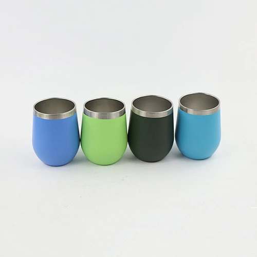 powder coating 12oz stemless tumbler 12 oz Stainless Steel Wine Tumbler Sippy Cup