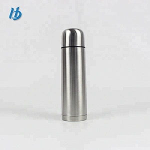 500ml bullet shaped double wall vacuum flask stainless steel hot water bottles
