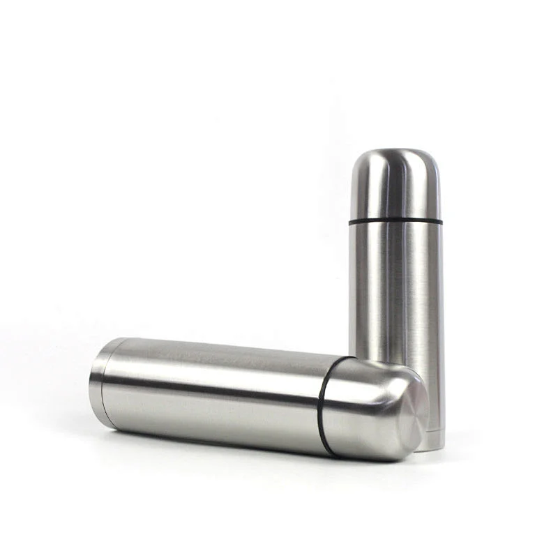 High quality bullet shaped stainless steel hot water bottles