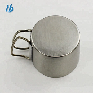 Wholesale metal travel mug cup,stainless steel coffee mug with two handle