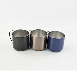 Hot Selling Double Walled Stainless Steel Lacquered Coffee Mug with Handle