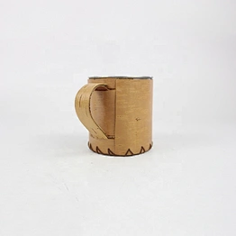single-wall stainless steel mug/wooden wrapped water cup/stackable save space coffee tumbler