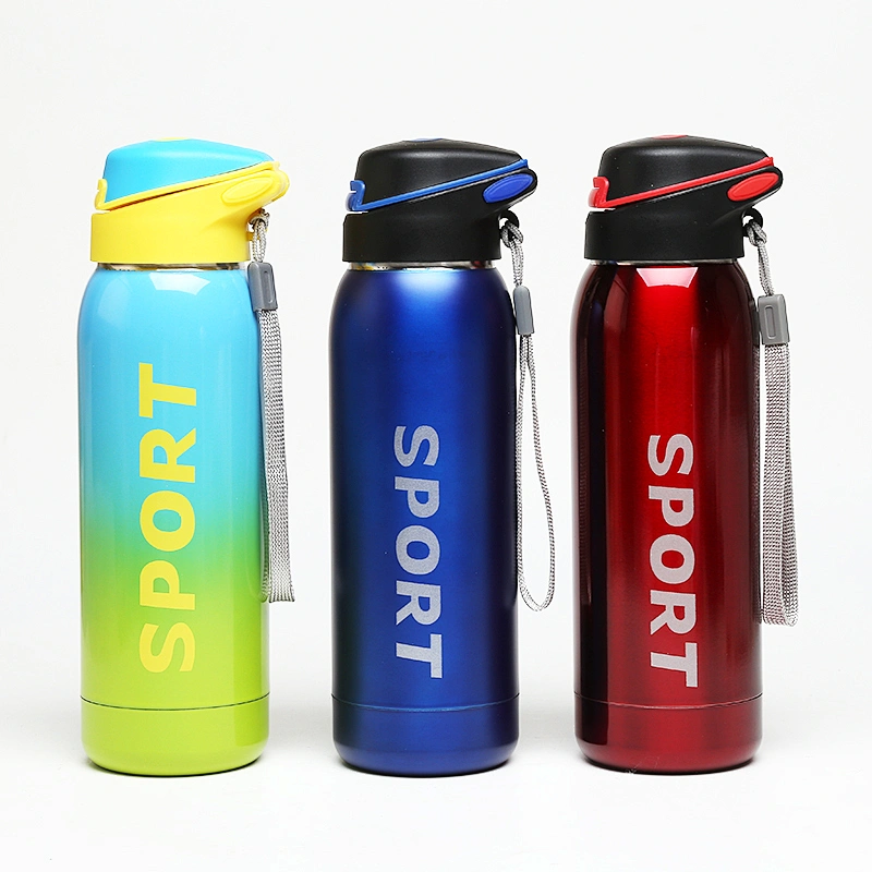 Hibour vacuum insulated  sports 18/8 stainless steel water bottle with suction cap