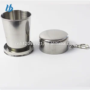 2018 New Product stainless steel Portable Folding Drinking cup/Telescopic Convenient Scaling Flexible cup