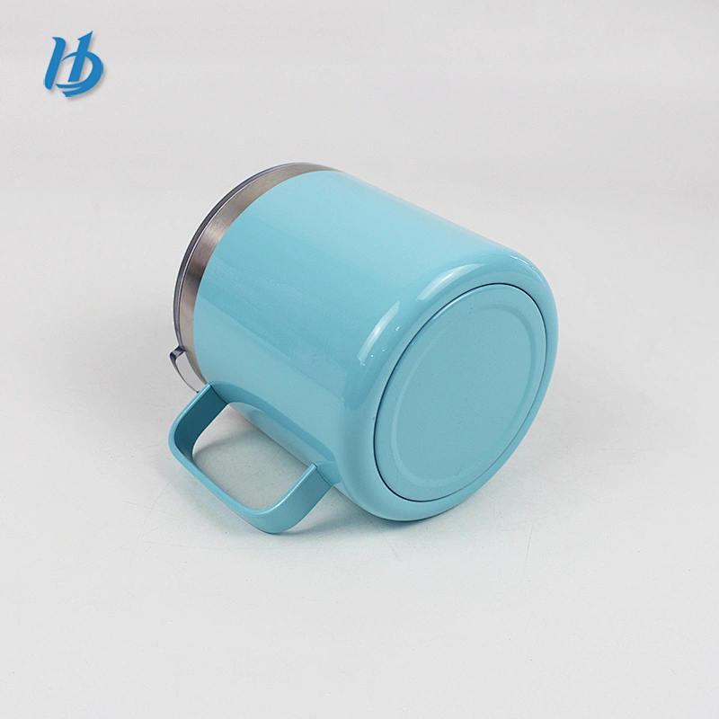 Pretty travel mug food grade 304 stainless steel mug,double wall beer mug vacuum tumbler with handle