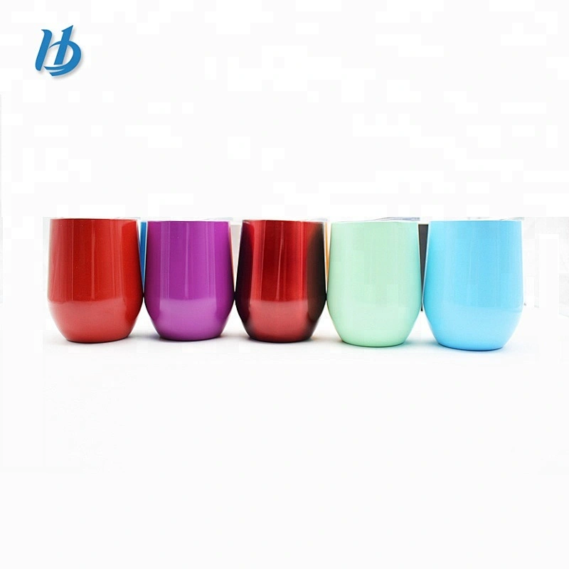 18/8 stainless steel stemless wine glass double wall drinking beer mug coffee cup with customized