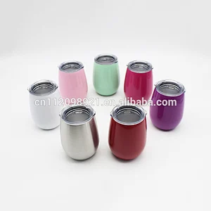 Factory OEM BPA Free 18/8 Stainless Steel round Wine Glass Unbreakable