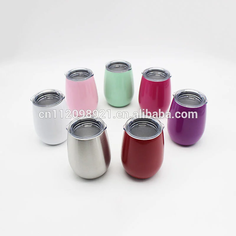 Factory OEM BPA Free 18/8 Stainless Steel round Wine Glass Unbreakable