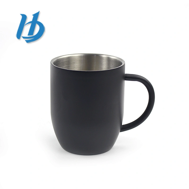 Matte black painting coffee mug,450ml double wall funny coffee mugs with high quality coffee mug manufacturer
