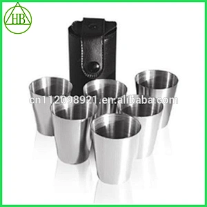 Four 30ml Steel Cups Mens Hip Flask Travel Gift hip flask stainless steel sets