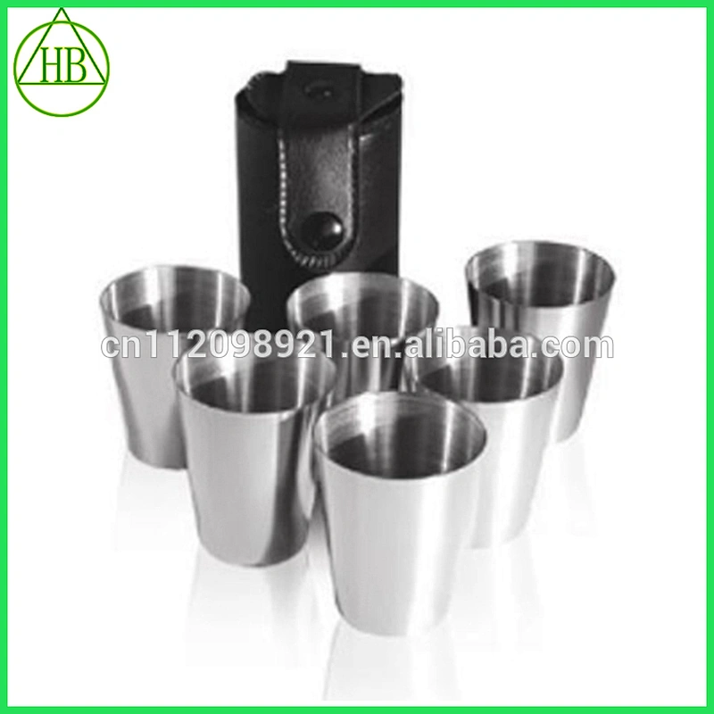 Four 30ml Steel Cups Mens Hip Flask Travel Gift hip flask stainless steel sets
