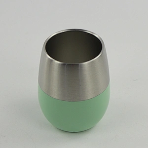 steel tumbler  stainless steel double wall insulated wine glass cooler  e mini wine glass shot glasses