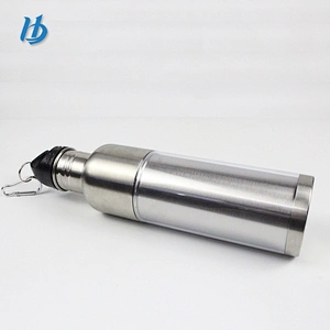New design water bottle single wall silver color ,bottle without handle