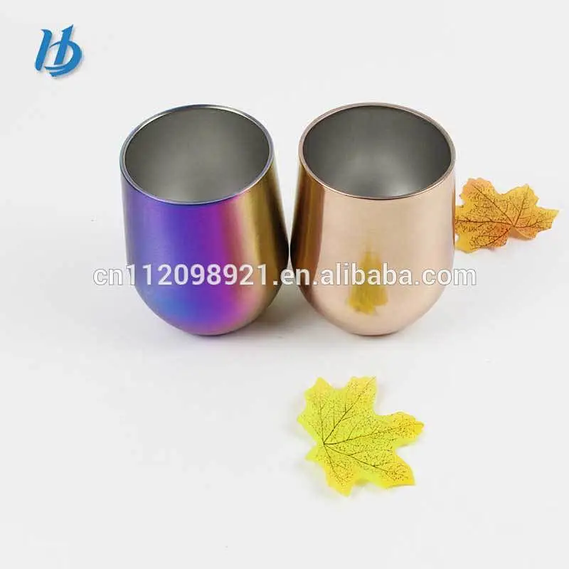 stainless steel cup rose gold wine wholesale cup protein wine glass customized logo