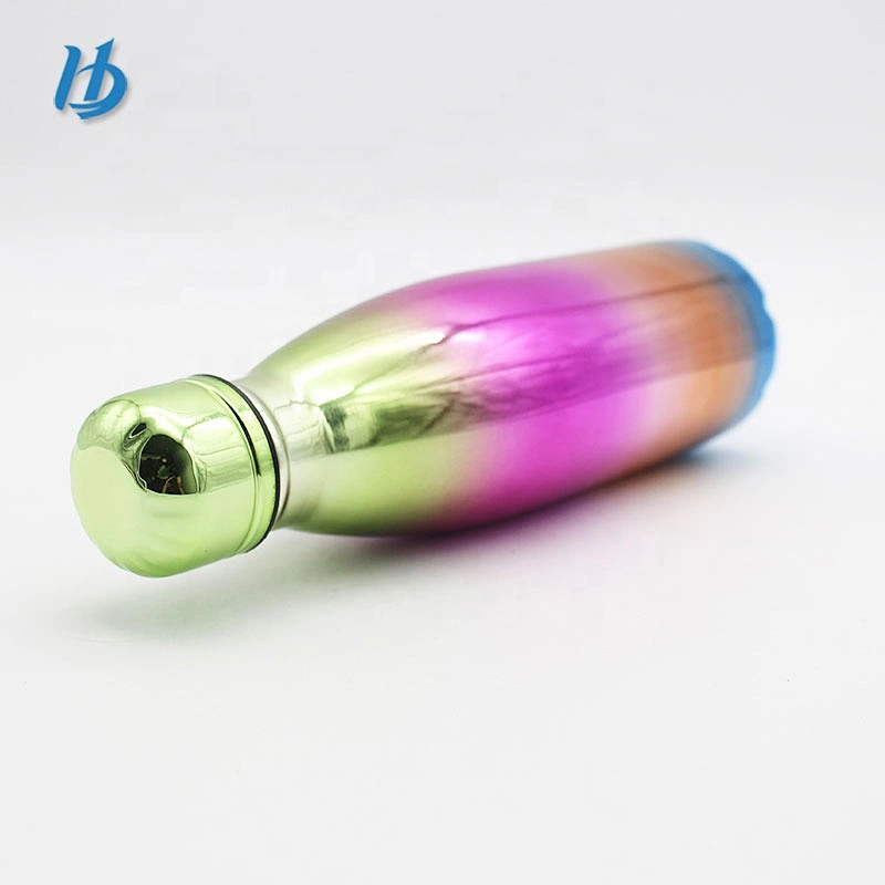 2017 newly portable stainless steel sport water bottle fashionable vacuum bottle cola shaped bottle with customized design