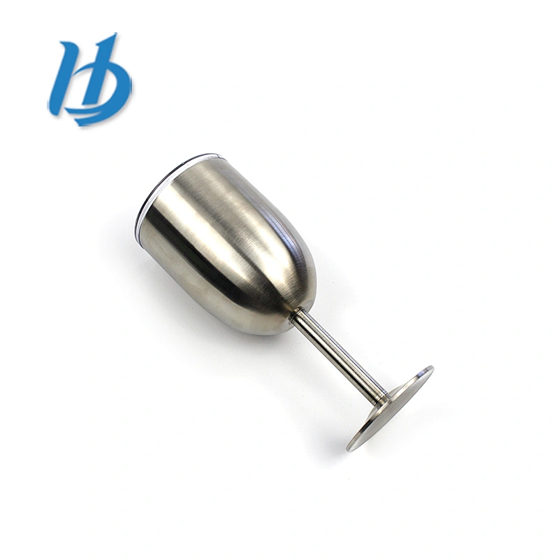 Hibour New products customized 304 stainless steel double wall wedding wine glass
