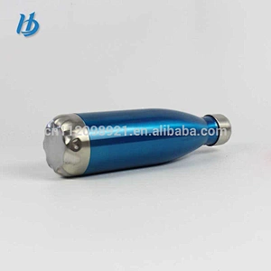 Vacuum insulated hot water bottle,stainless steel cola shaped water bottle