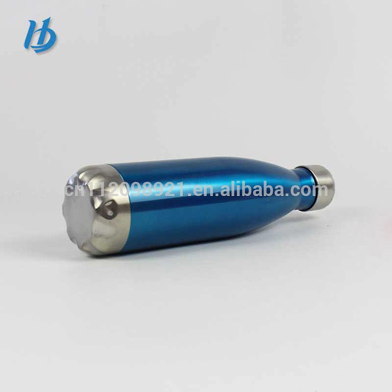 Vacuum insulated hot water bottle,stainless steel cola shaped water bottle