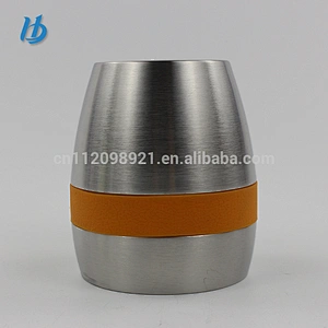 10oz double stainless steel vacuum egg shaped wine glass with silicone ring