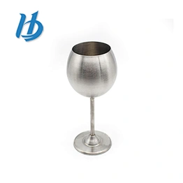 China factory wholesale modern stainless steel wine goblet glass set