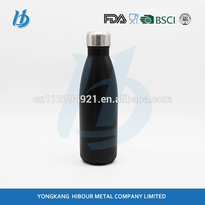 2017 fashionable high quality drinking water bottle stainless steel double wall cola vacuum bottle with brush