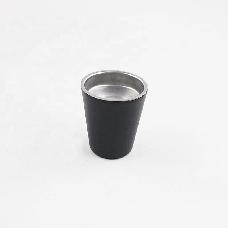 18/8 FDA 6oz Black matte spray paint hip flask with customized logo